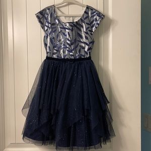 Navy blue girls size 7 Formal dress